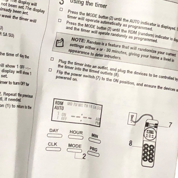 Defiant Power Strip 15 Amp 7-Day Indoor Digital Timer with 8-Outlet - Picture 9 of 15